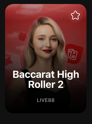 Baccarat high roller table on Yolo247 live casino